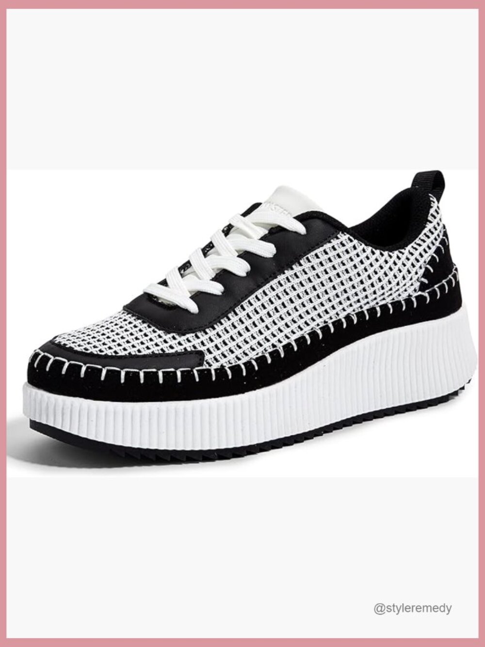 Women's Platform Sneakers Rhinestone Fashion Chunky Casual Retro Braided - Picture 1 of 7